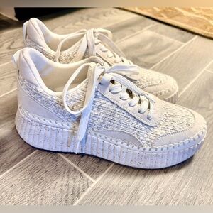 Women's White Platform Sneakers